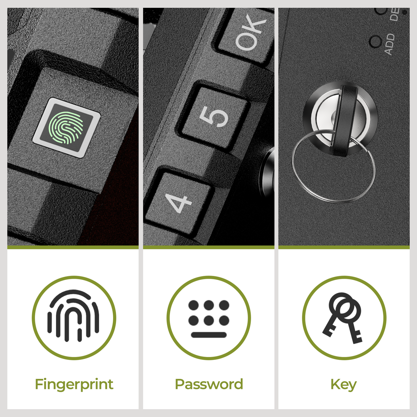 Litiris Large Biometric Gun Safe - Fingerprint Pistol Safe
