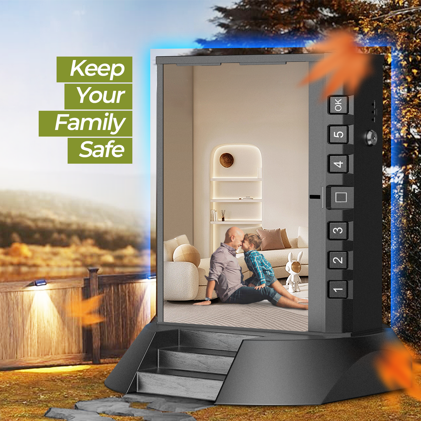 Litiris Large Biometric Gun Safe - Fingerprint Pistol Safe