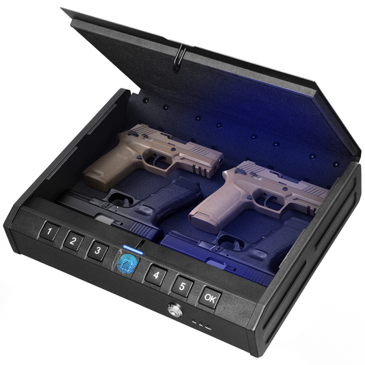 Litiris Large Biometric Gun Safe - Fingerprint Pistol Safe